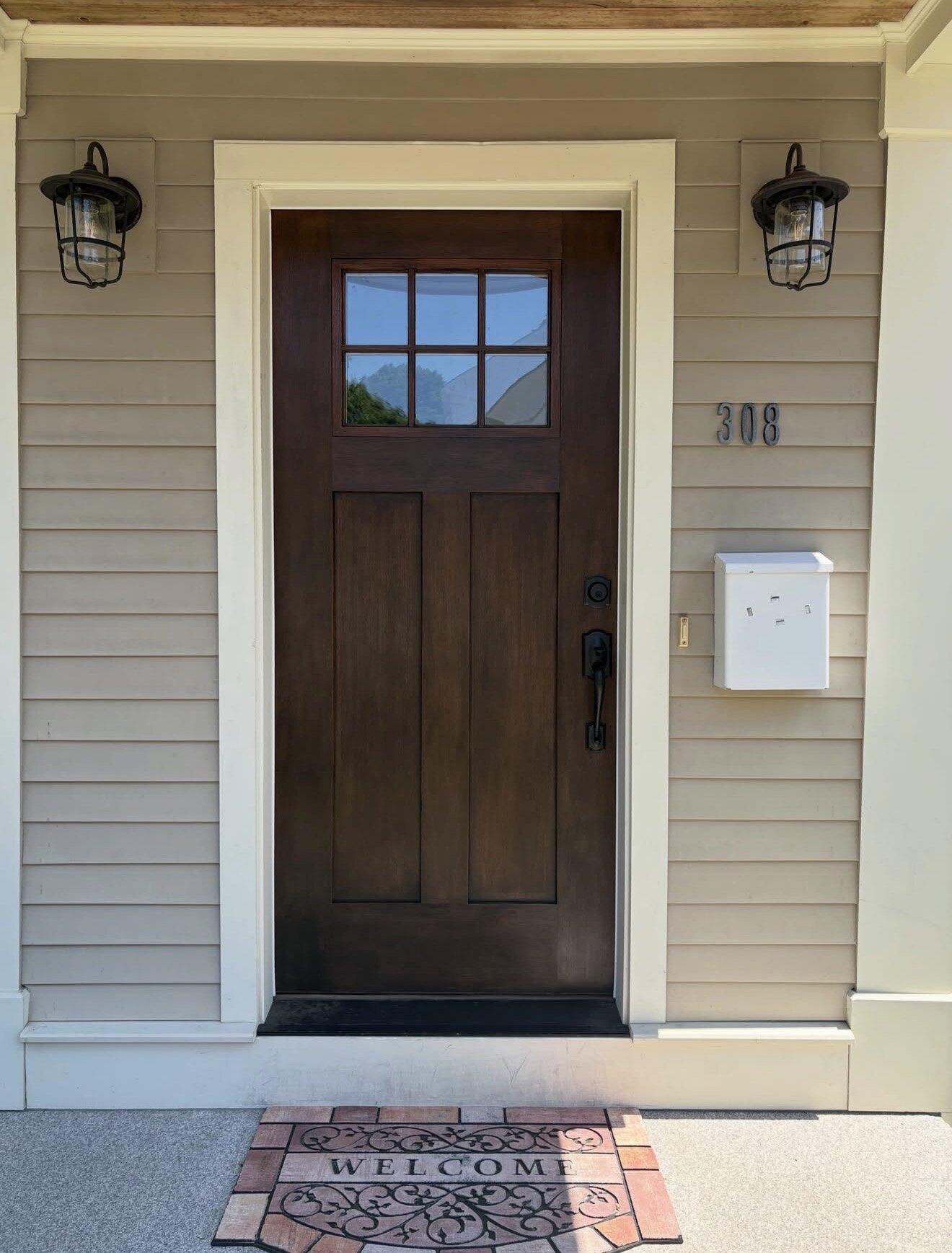 Completed front door installation
